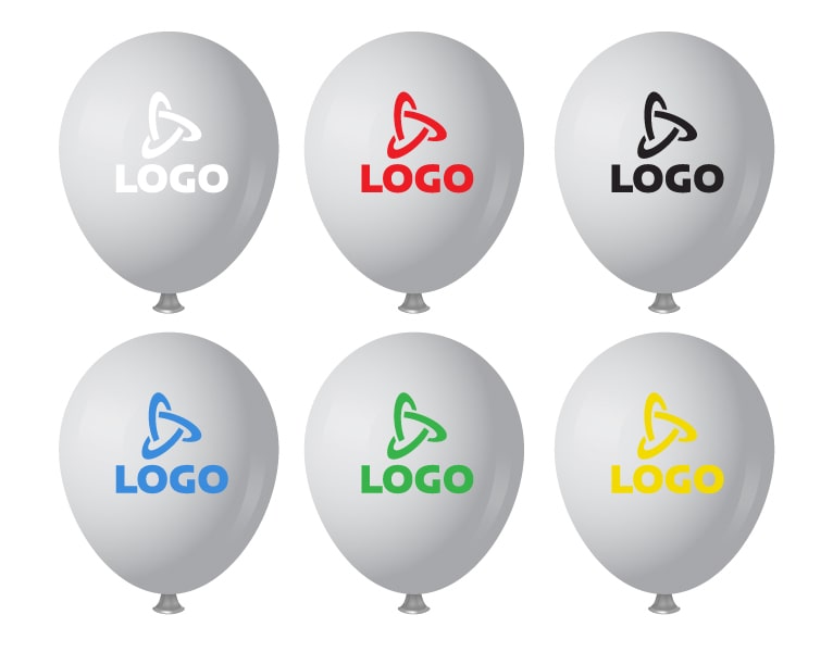 balony reklamowe z nadrukiem - kolory nadruku